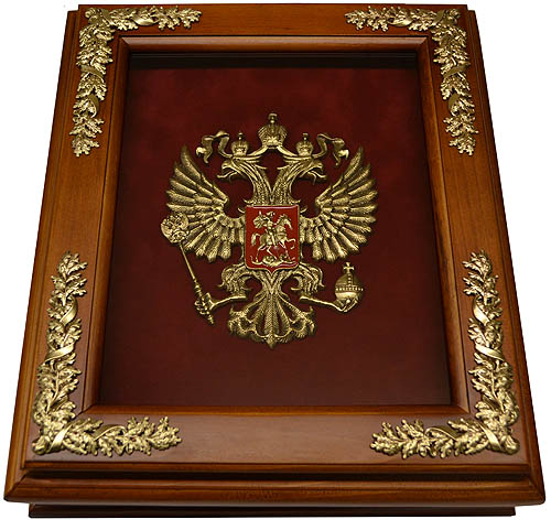 Деревянная ключница Эмблема Герб России